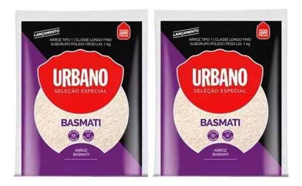 Kit C/2 Arroz Basmati Urbano 1kg 0