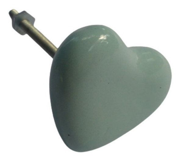 Tirador Corazón Cerámica Manijas Cajones Perilla Muebles 0