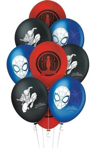Kit  Festa Homem Aranha * 25 Balões + 50 Forminhas P/ Doces 1