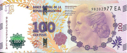 Bottero 4339 $100 Evita Serie Ea Sin Circular Palermo 0