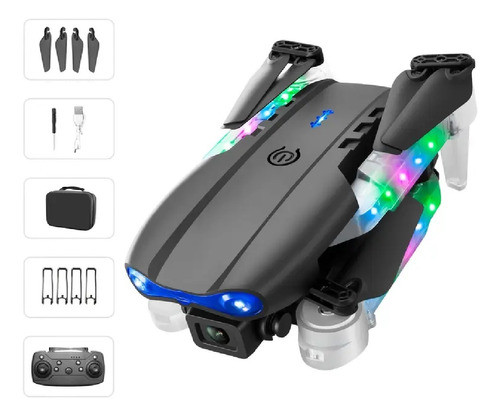 Mini Drone Plegable 2 Camaras Brazos Con Luces Wifi Control 0