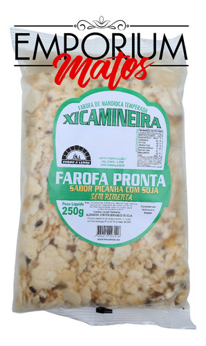 6 Farofas De Mandioca Sabor Picanha C/soja Sem Pimenta 250g 0