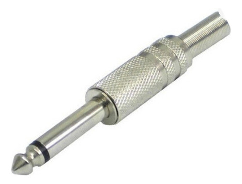 Plug 6,5 Mono Metalico Plateado C/resorte X 10 Unidades 0