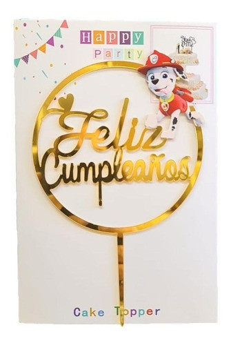 Topper Paw Patrol Marshall Para Torta 0