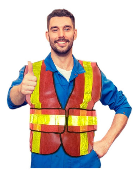 Chaleco Refractario Alta Visibilidad Profesional Regulable 0