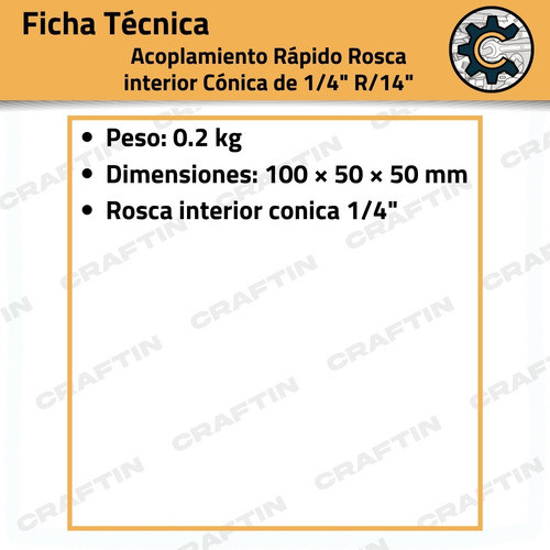 Acoplamiento Rápido Rosca Interior Cónica De 1/4  Einhell 1