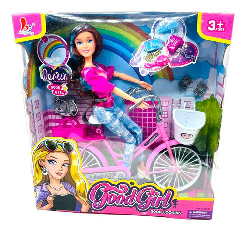 Muñeca Ciclista Con Accesorios 0