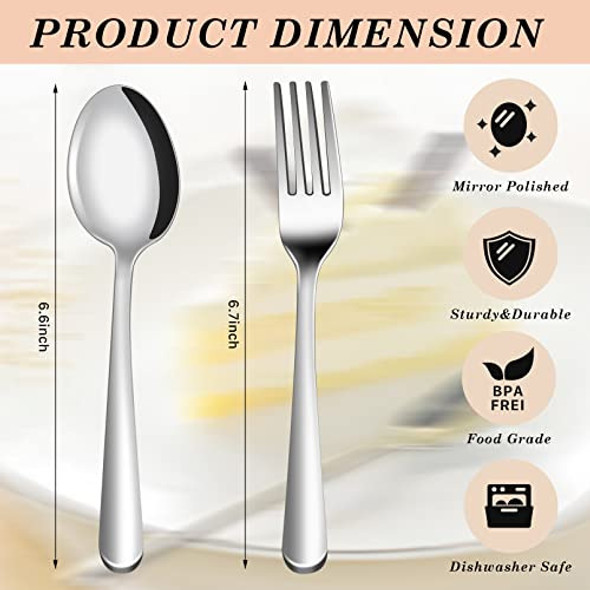 Juego De 24 Tenedores Y Cucharas De Plata, Set De Cubie... 1