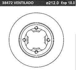 Disco Freno Del (212mm) Breme Subaru E10 90-93 0