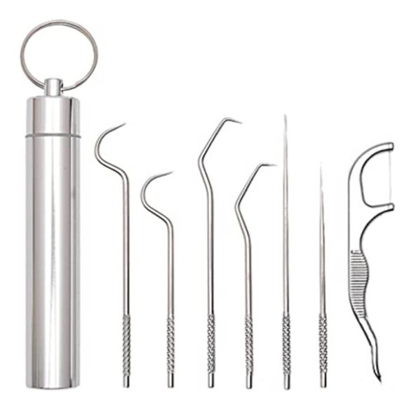 Juego De Púas Dentales De Acero Inoxidable 0