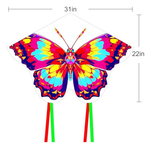 Hengda Kite Paquete De 2 Cometas De Mariposa, Para 1