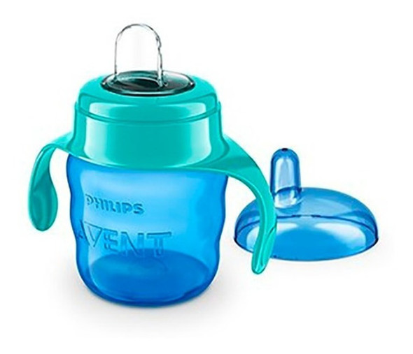 Copo Bico Silicone Menino C/ Alça 9m+ Transição Avent 200ml 0