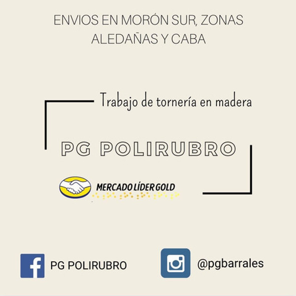 Varilla Madera Circular Diametro 8mm 1 Mt De Largo X12 Unid 1