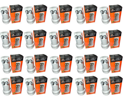 Kit 20 Lnb Duplo Banda Ku Universal Full Hd Lnbf 2 Saídas 0