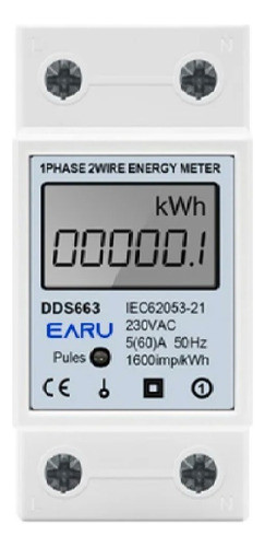 Medidor De Consumo Electrico Monofasico Digital Hogar Watts 0
