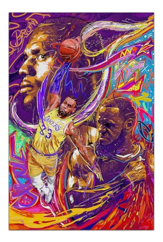 Bzcpc Póster De Estrellas De Baloncesto De Lebron 0
