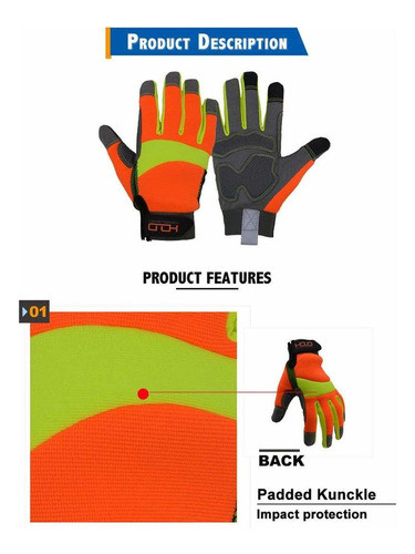 Guantes Antivibración, Guantes De Trabajo De Rescate D... 1