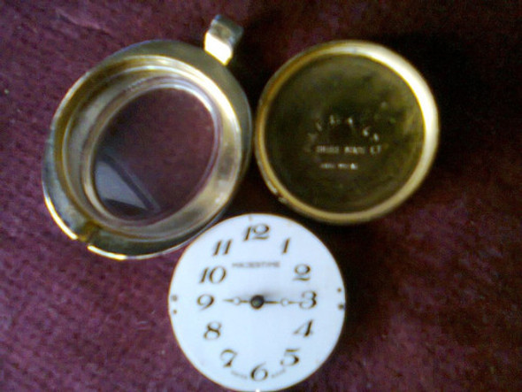 Reloj Bolsillo Dama Cuerda Dorado N° Arábicos Imperdible 1