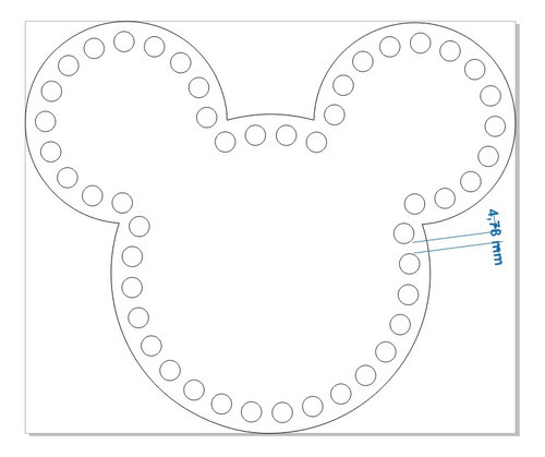 Kit Base Para Maxi Crochê 21x17 Cm Mickey 1