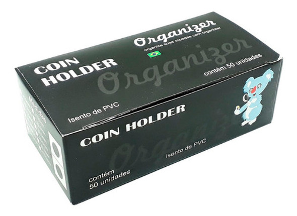 6 Cx Coins Holder Porta Moedas Grampeável Organizer 31,5mm 0