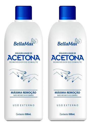 Kit Removedor Esmalte Acetona Hidratante Aroma Max 500ml 0