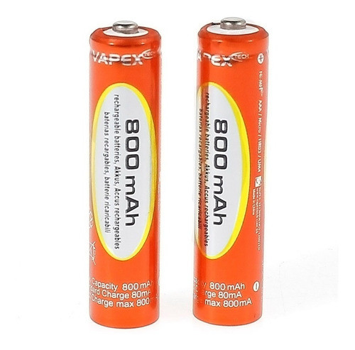 Pilas Recargables Aaa 800mah Vapex P/ Multiples Usos 0