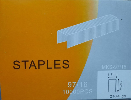 Grapas / Grampas 4,7 Mm X 16 Mm Zantic Zc097/16 X 10000 Unid 1