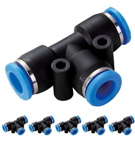 Conexão Pneumática União Em T 8mm ( Tee ) - Kit 5 Peças 0