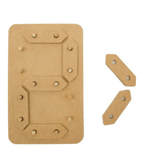 Juego Madera 7 Segmentos Números Aprender Jugar Caminos Mdf 0