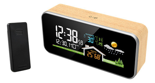 Estação De Despertador Eletrônico, Termômetro Digital Ao Ar 0