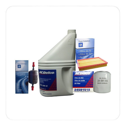 Kit Filtros Chevrolet 100% Agile + Aceite Semi Acdelco 0