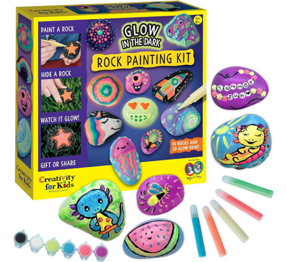 Kit De Pintura De Roca Brilla En La Oscuridad Teletiendauy 0