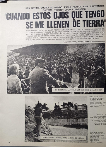 Clipping Pablo Neruda Esta Gravemente Enfermo 0