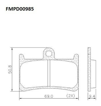 Pastilla De Freno Yamaha Mt07 Mt09 Mt10 Yzf R1 R6 Frasle 1