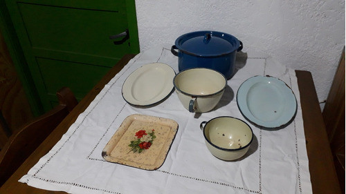 Utensilios De Cocina  Antiguo  Esmaltado 1