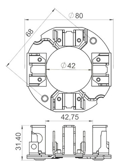 Portacarbon Arranque Mercedes Benz Camion 24v. Delco 1