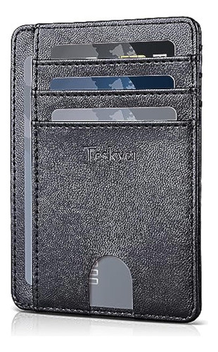 Teskyer Cartera Delgada Para Hombre, Bolsillo 1