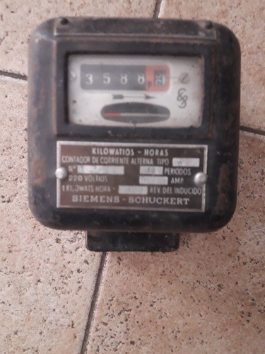 Antiguo Medidor De Luz Siemens-schuckert 0