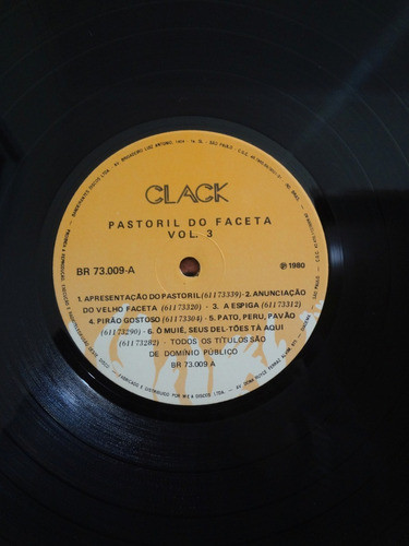 Disco Vinil Lp Pastoril Do Faceta Volume 3 - 1980 1