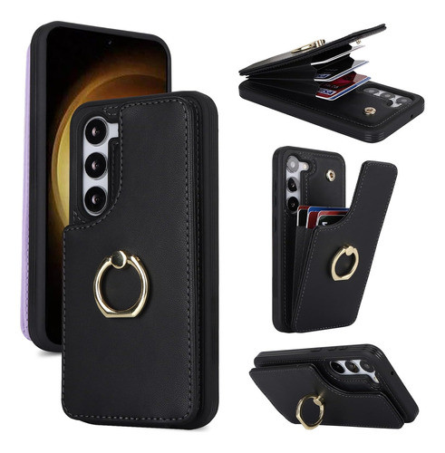 Funda Jaorty Para Galaxy S23 Plus/tipo Cartera Negro 0