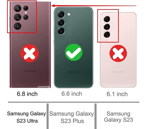Funda Jaorty Para Galaxy S23 Plus/tipo Cartera Negro 1