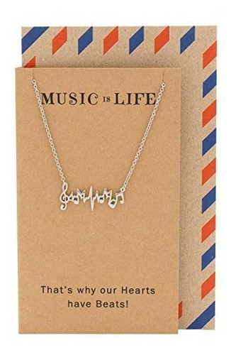 Quan Jewelry Music Note Necklace Regalos Para Amantes De La 0
