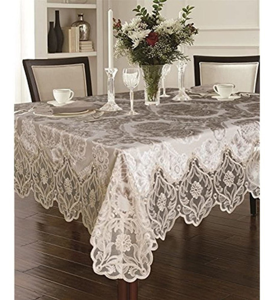 Lino Violeta Elegante Velvet Lace Sheer Floral Deluxe Diseño 1