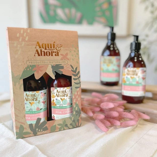 Set Estuche Jabón Líquido Loción Corporal Neroli Y Te Verde 1