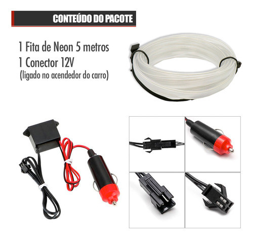 Fita Led Painel Neon Luz Interna 5m Azul Bebê 1
