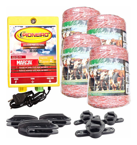 Kit Eletrificador Rural Cerca Elétrica Gado Completo  2000 M 0