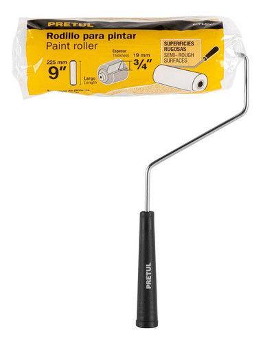 Rodillo Para Pintar Superficies Rugosas - 225x19mm - Pretul 1