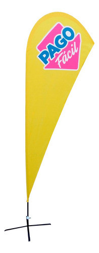 Pago Fácil Estructura + Bandera + Estaca! Fly Gota 1,70 Mts 0