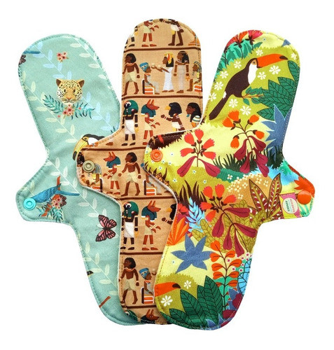 Kit 3 Absorvente Reutilizável Minerva Always Noturno Cereja 0