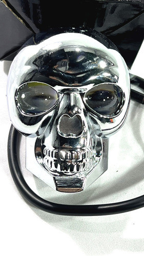 Foco Caminero Calavera.x Moto Cromo Luz Led Amar.& Bca F24-1 1
